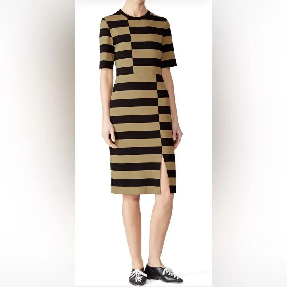 DEREK LAM Offset Stripe Dress Size 10